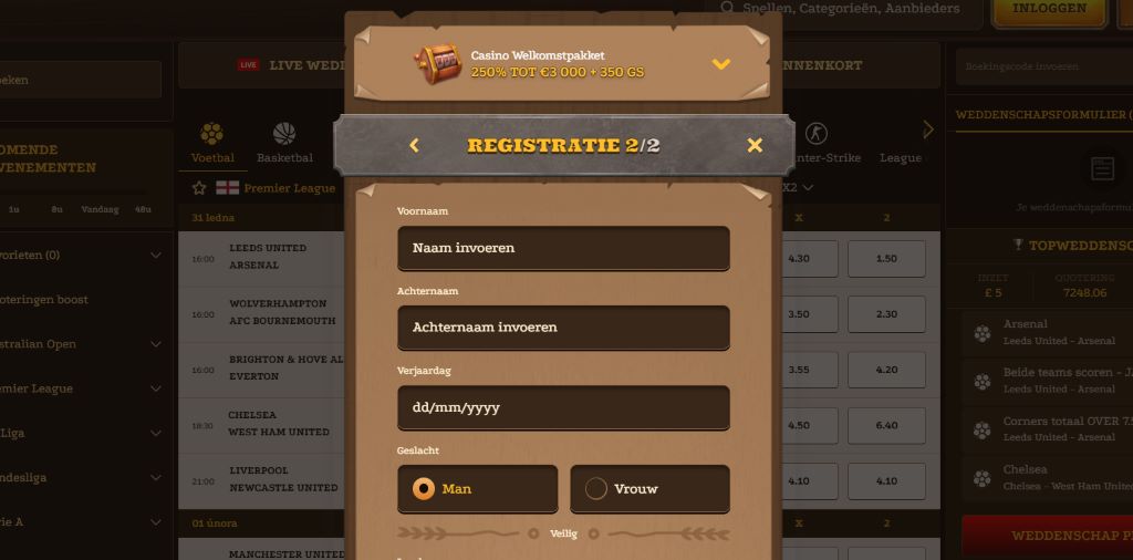 Meld je aan binnen 1 minuut